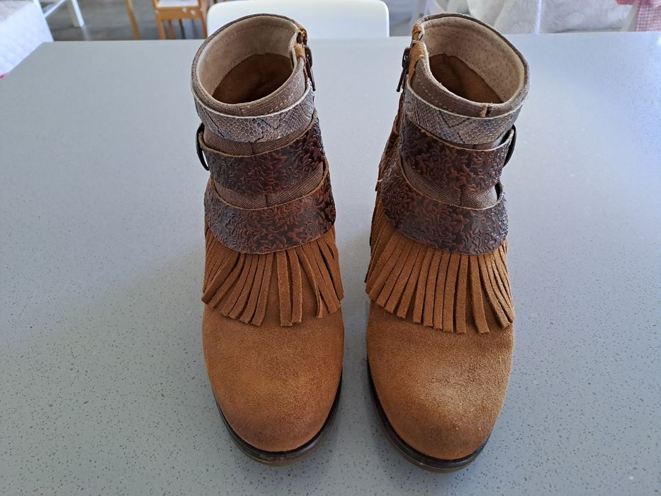 Botins em pele/camurça Seaside