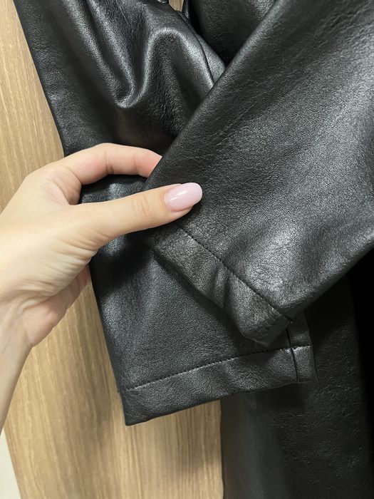 Шкіряний плащ сукня