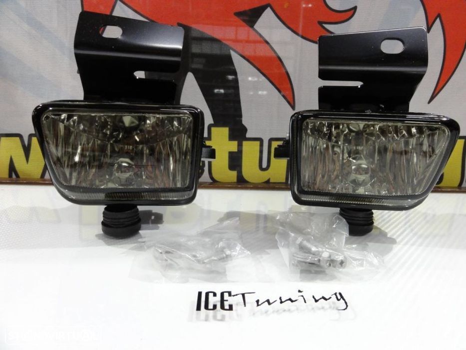 Farois de nevoeiro com luz branca 5000k para VW GOLF 2 1983-1931 fundo smoke