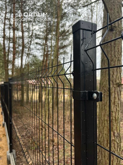 Ogrodzenie panelowe 3D 153cm grafit RAL7016/ Panel + Słupki/ BORDUM