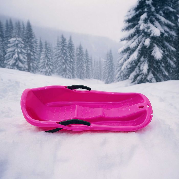 Ślizg sanki NOWE zielone/różowe