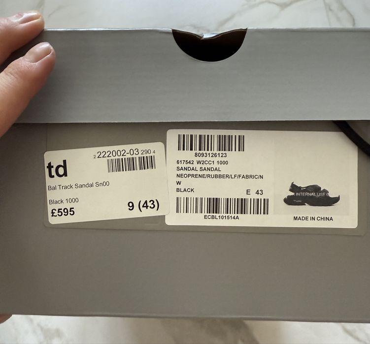 Сандалі оригінал Balenciaga Track, розмір 43