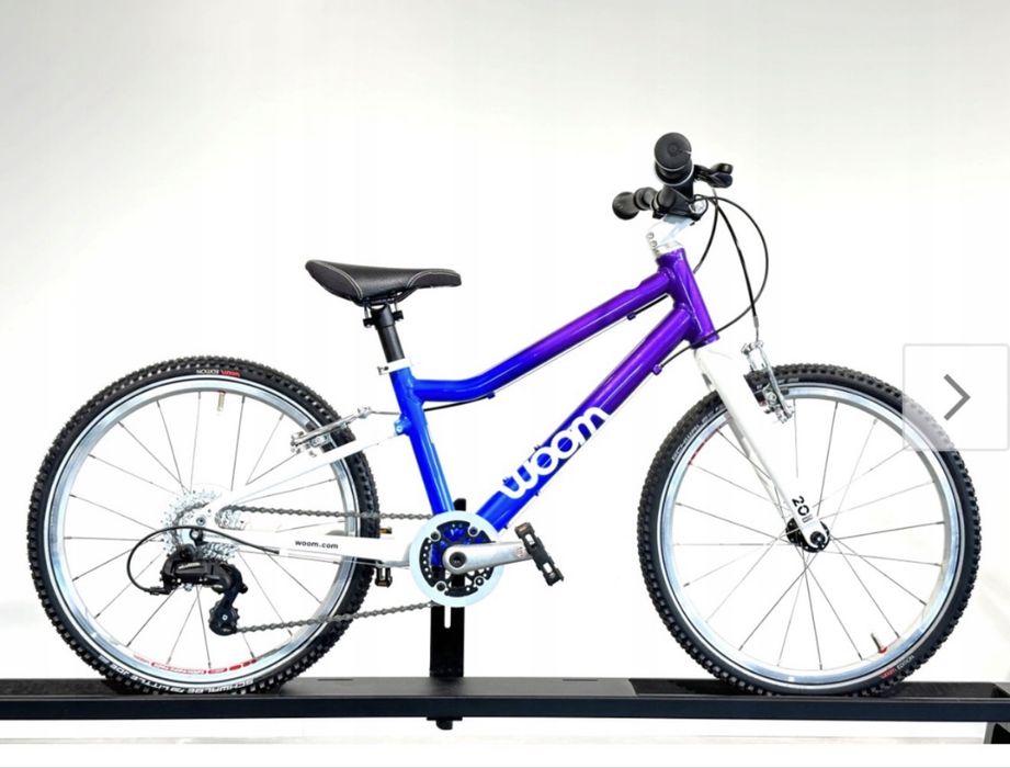 Rower dziecięcy woom 4 + Nóżka Leggie M cosmic blurple