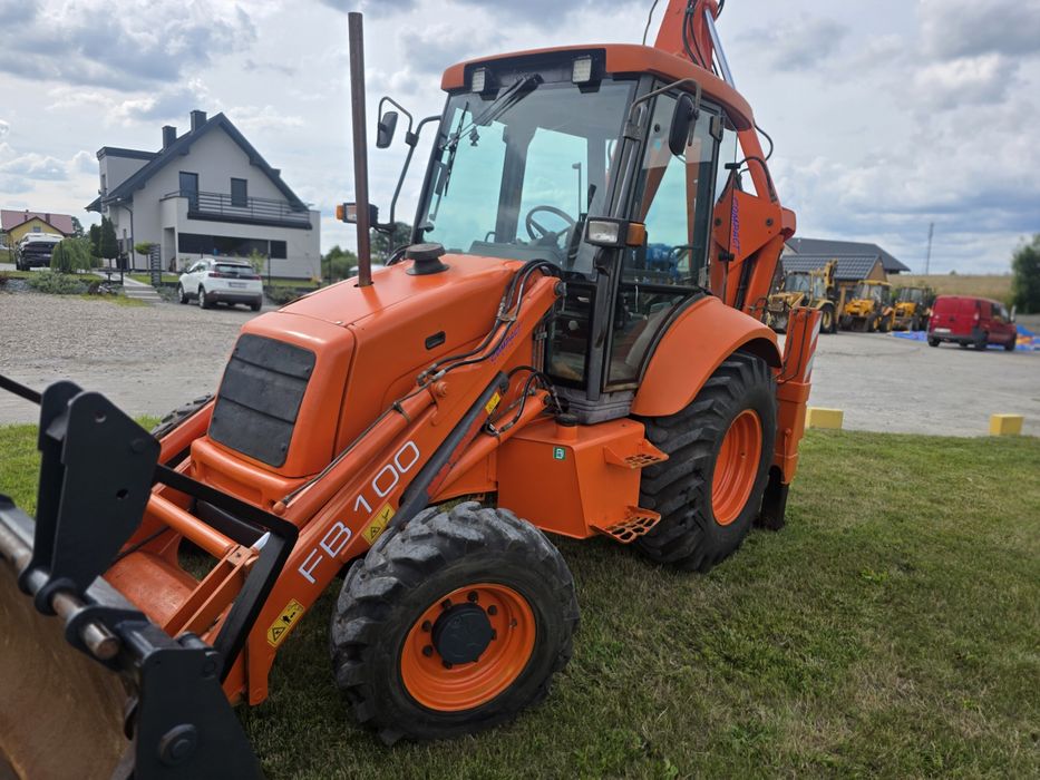 Fiat Hitachi fb100 2000r. NH95 4w1 Widły Teleskop 4x4 Turbo JCB 3CX CAT 428