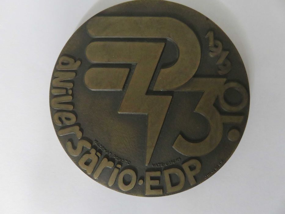 Medalhas Antigas Comemorativas Nacionalização Aniversário EDP.