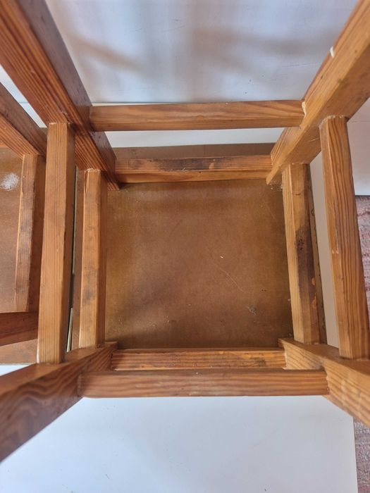Stary taboret PRL krzesło 30 x 30 do renowacji 2 sztuki