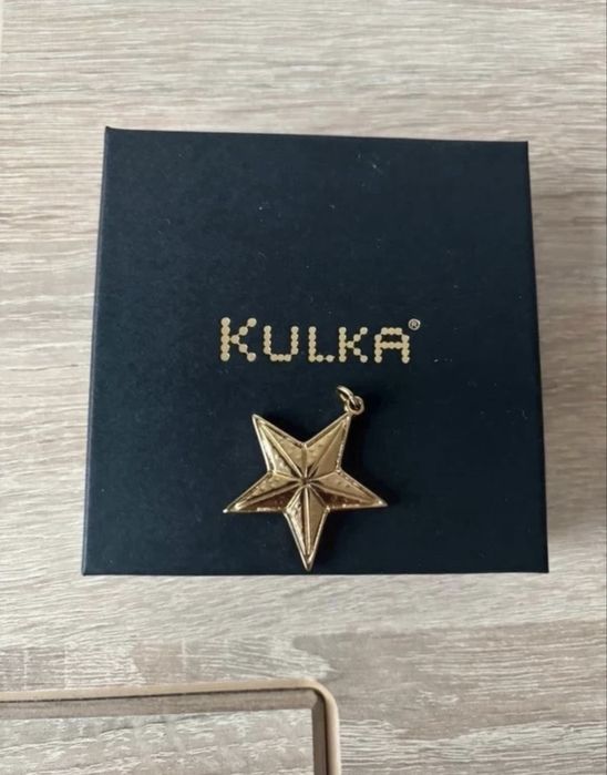 Kulka zawieszka gwiazda złota duża charms nowa Siostry ADiHD