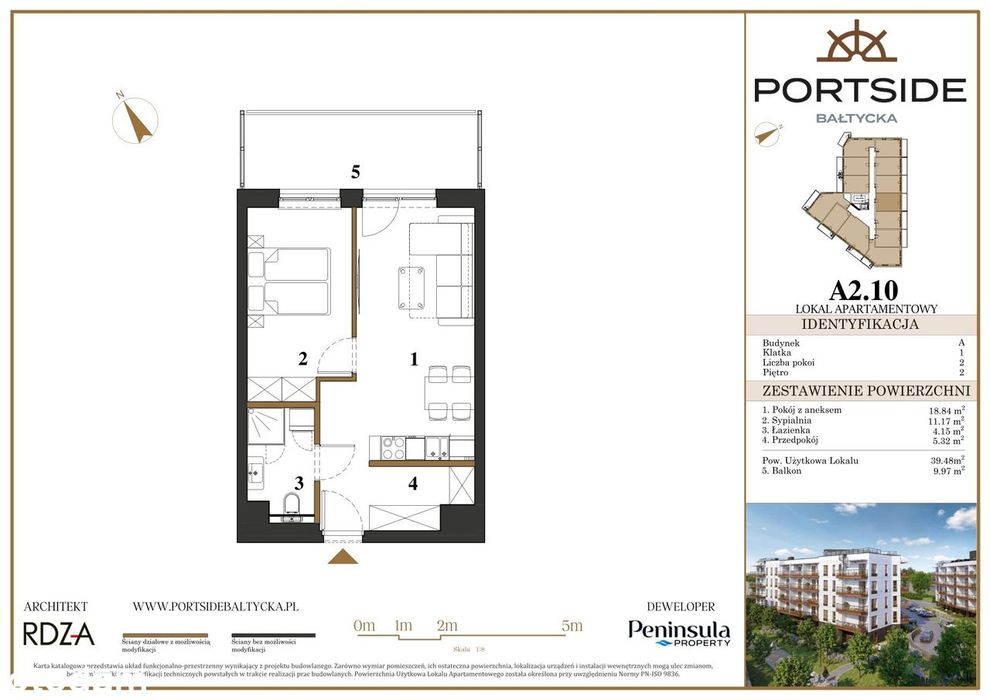 Portside Bałtycka - A2.10 - Widok 4