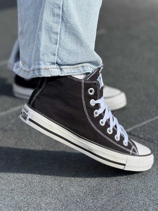 Яскраві чорні класичні кеди конверс converse all star 36-41р. модель унісекс!