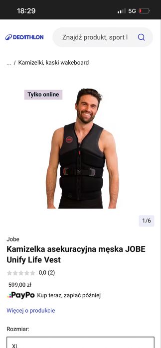 Kamizelka asekuracyjna JOBE skuter wodny
