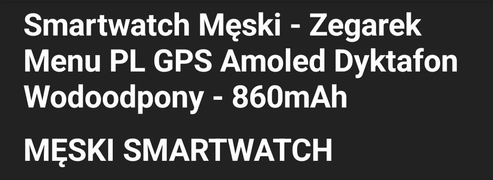 Smartwatch męski