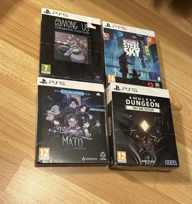 Nowe gry w foli Ps5! Mato, Among us, steel sky, dungeon