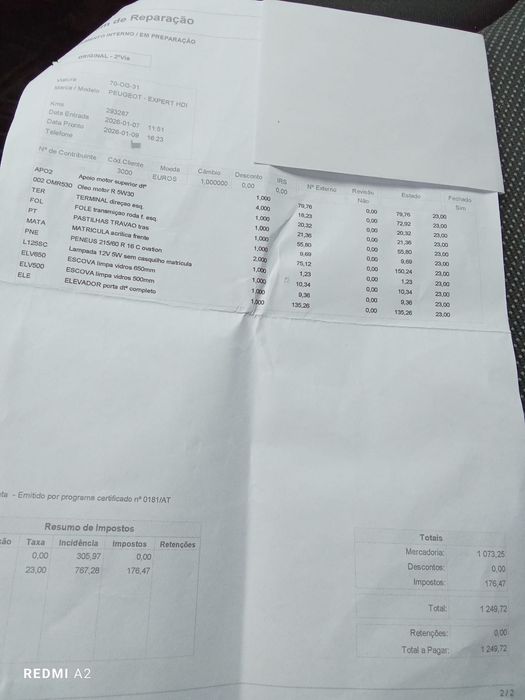 Carrinha Peugeuot expert