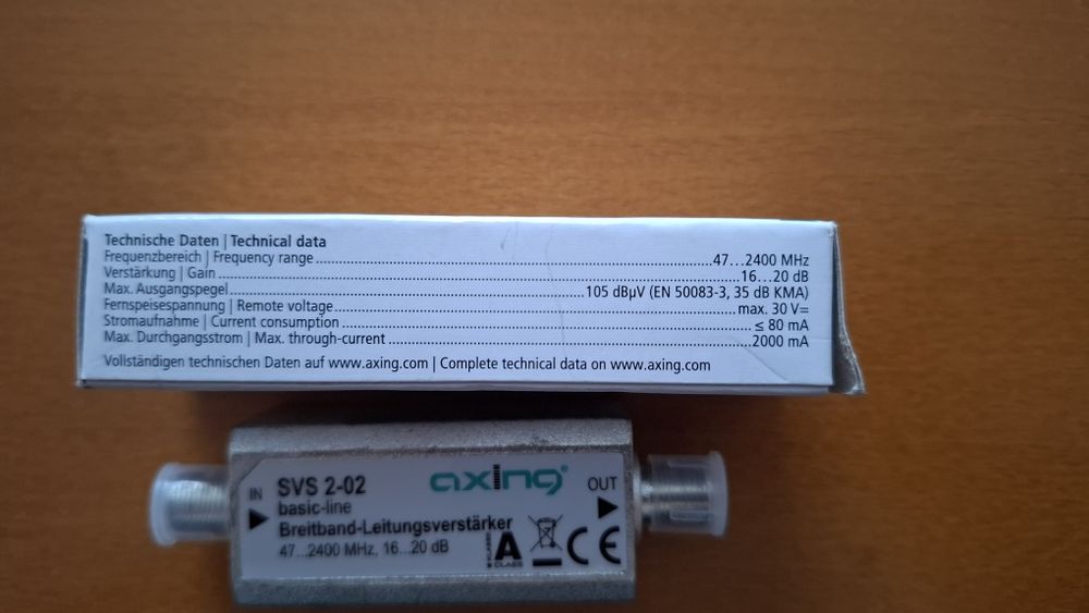 Wzmacniacz antenowy axing svs 2 -02 basic line