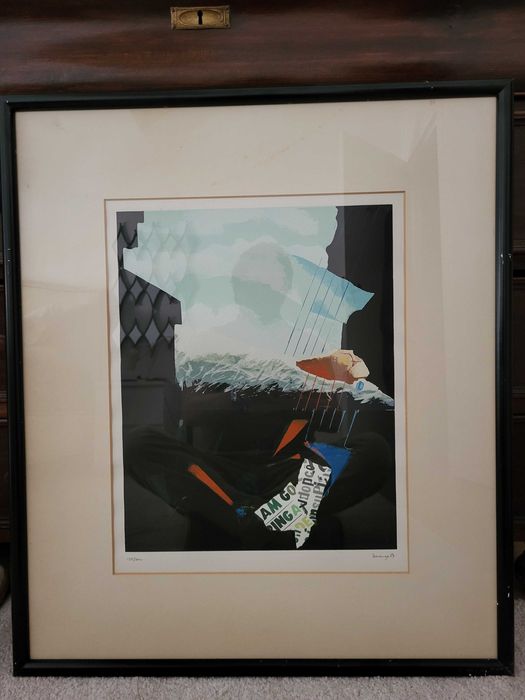 Serigrafia em óptimo estado de conservação, Joaquim Lourenço, 1987