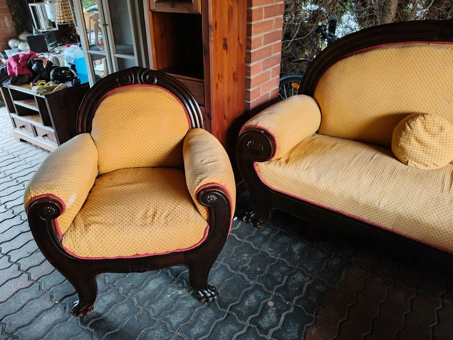Sofa i fotele z XIX w.