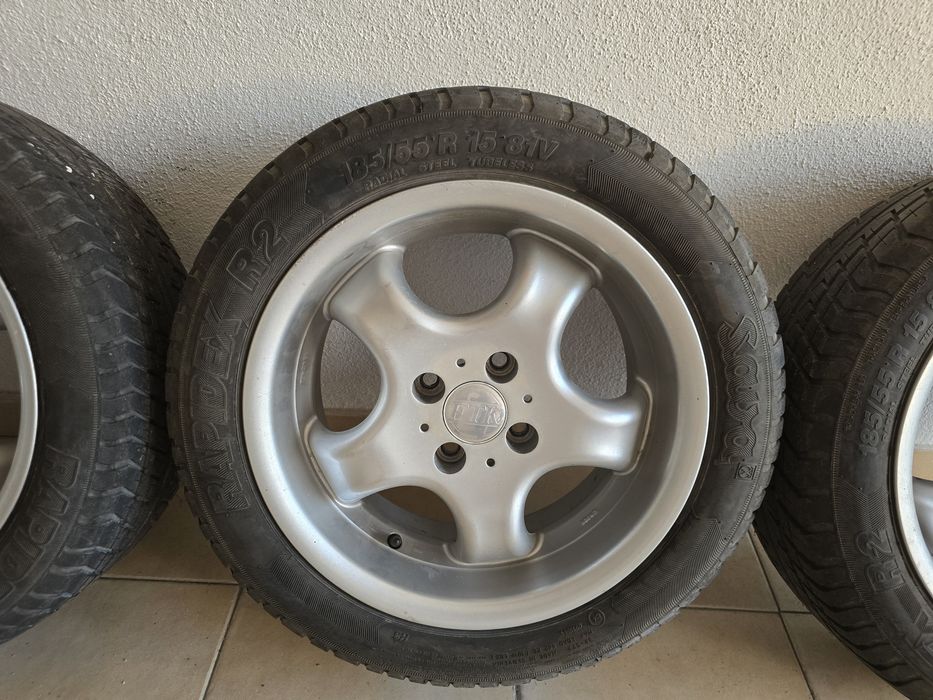 4 Jantes 15' com pneus furação 4x