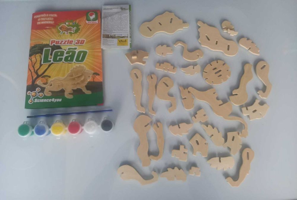 Puzzle 3D + Livro Leão