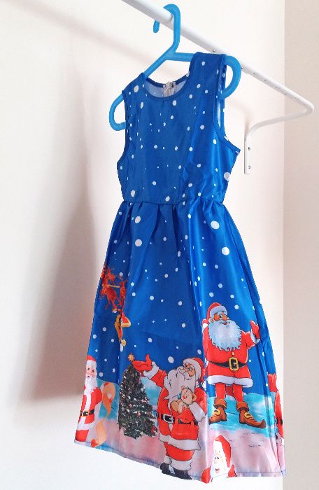 VESTIDO presente PAI NATAL p/ menina princesa  4, 5, 6, 7 anos - NOVO