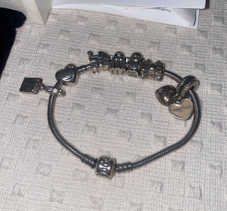 Pulseira com contas PANDORA original, fatura e caixa incl FECHO GOLD