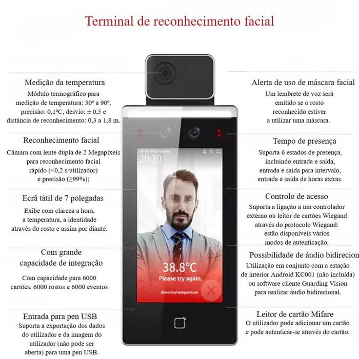 Controlador de acesso Hikvision‼️Reconhecimento Facial
