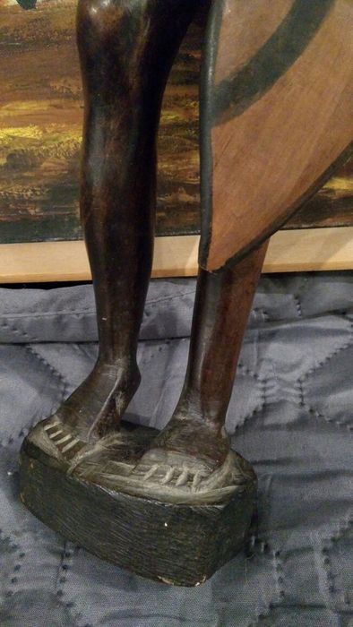 Afryka rzeźba wojownik figura antyk