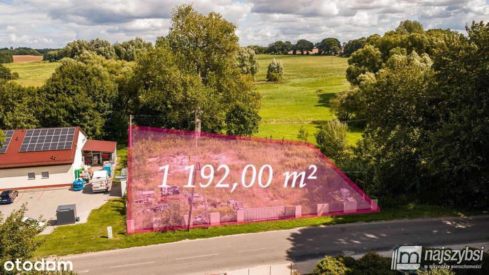 ***Działka  1192m2 w Dobrej k. Nowogardu przy mark