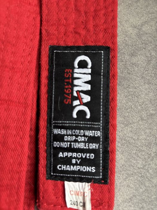 Пояс червоний  карате фірми Cimac