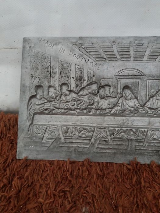 Quadro a última ceia em estanho