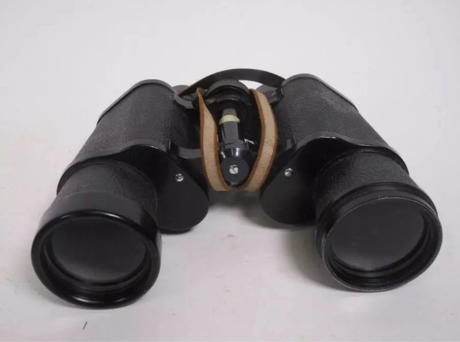 Binóculos antigos com bolsa