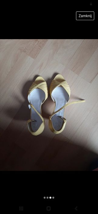 Buty skórzane na 7 cm obcasie