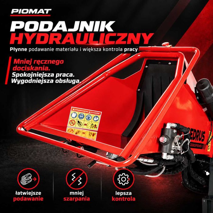 Cedrus CEDRB05PRO-HE-V rębak 12 cm podajnik hydrauliczny 2 cylindry