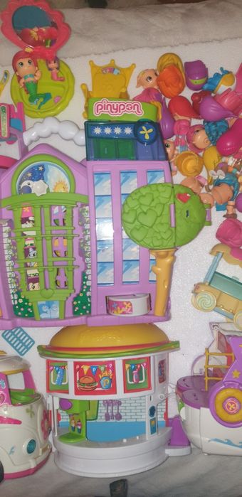 Grande lote de pinypons com muitos acessórios
