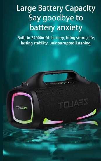 ZEALOT S79 głośnik Bluetooth 100W - 24000mAh - Nowy