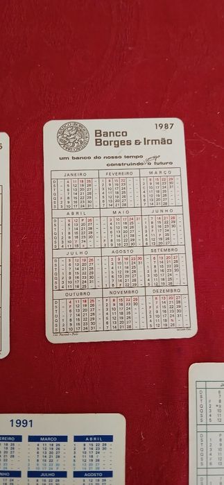 5 Calendários de bolso - Bancos Portugueses