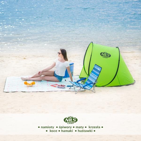 Nc3173 namiot plażowy samorozkładający zielony podłoga nils camp