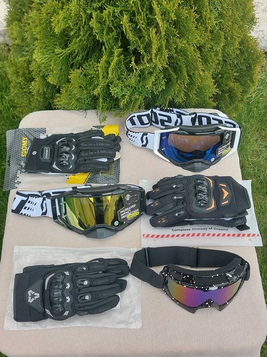 Мото окуляри з дзеркальним покриттям Zelart MT003-2-BK2 чорні