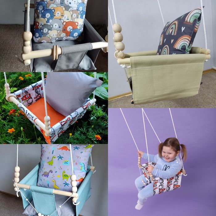 Качели детские для комнаты и улицы,разный дизайн