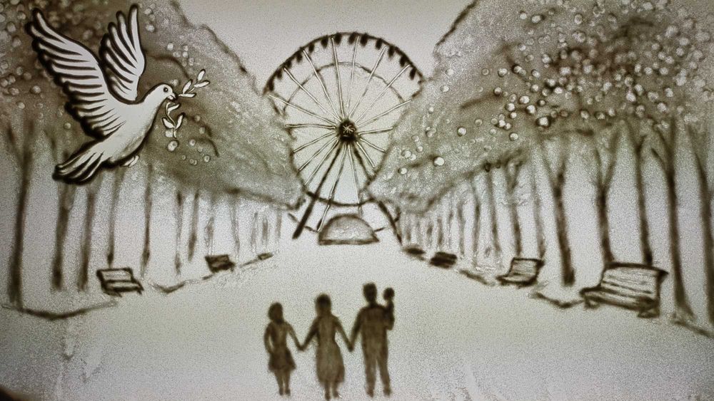 Песочная анимация Рисование светом Шоу подарок видео ролик праздник