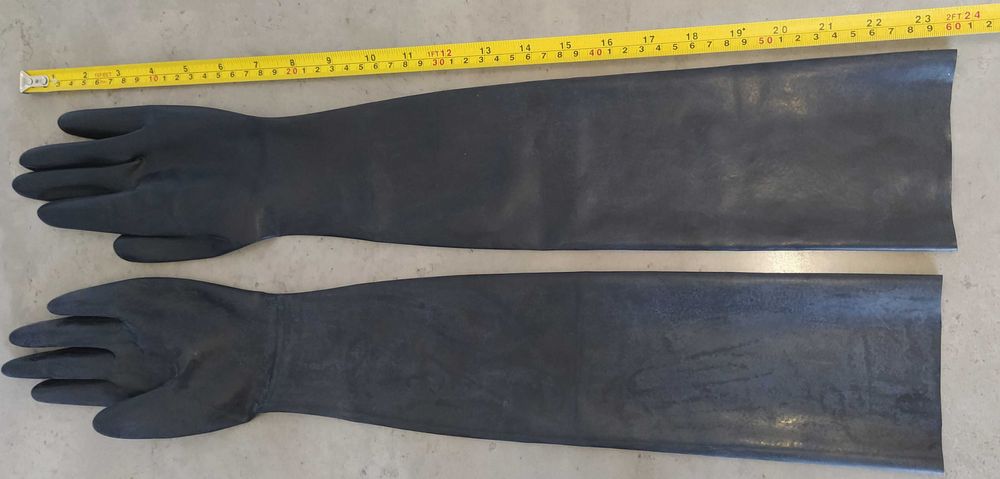 Rękawiczki latex lateksowe długie