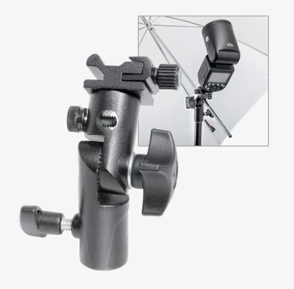 2x guarda-chuva branco difusores + 2x tripés + 2x Adaptadores E-type504943243502571522