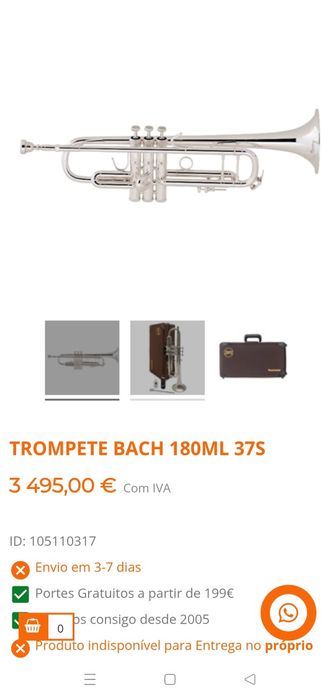 Trompete Bach 180ML 37S