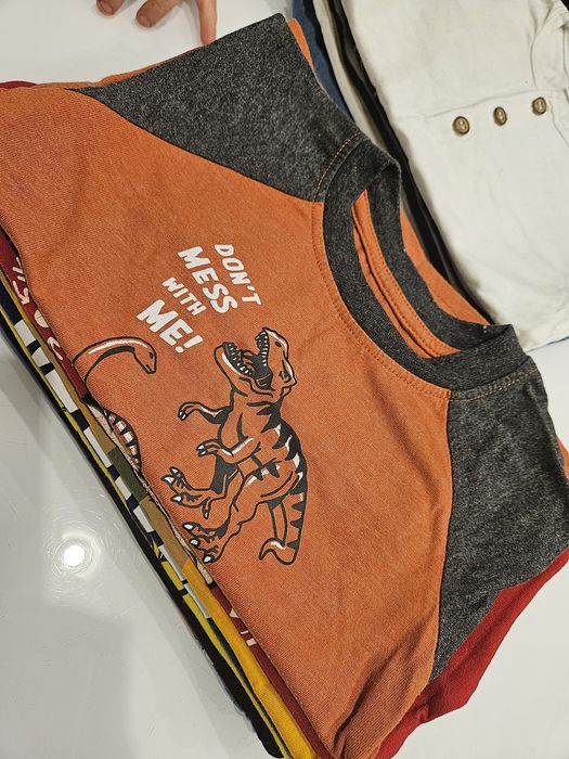 Zestaw 10 bluzek z długim rękawem dla chłopca r.98