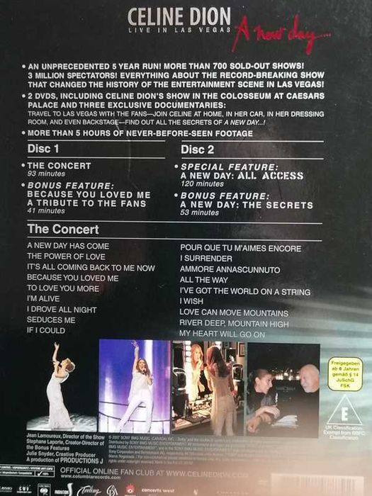 Lote 3 DVD de Celine Dion