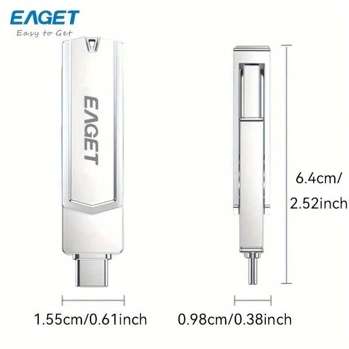 NOWY Pen Drive Eaget CF22 512GB USB-A / USB-C (3.0)