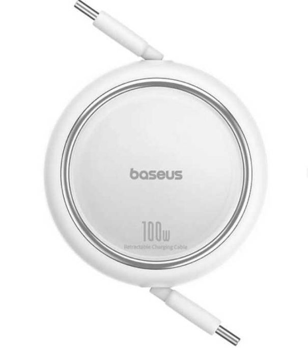 Кабель 1м Type-C to Type-C Free2Draw Mini 100W білий Baseus