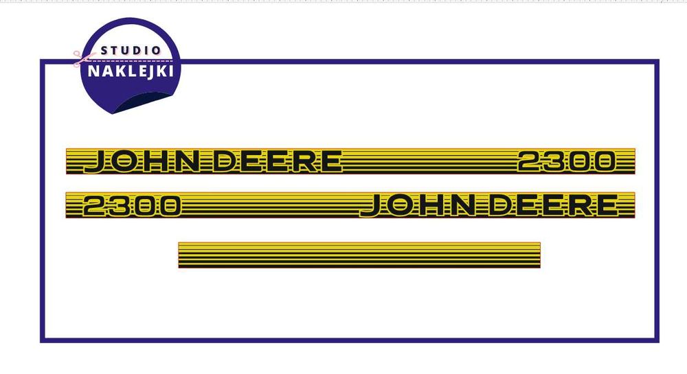 Naklejki John Deere 2300 Traktor Ciągnik Rolniczy Nalepki zetor
