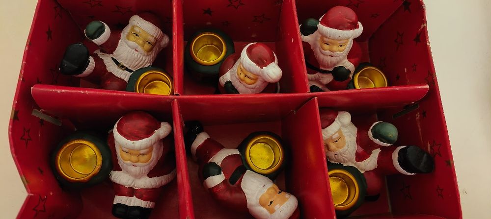 Castiçais pai Natal antigos