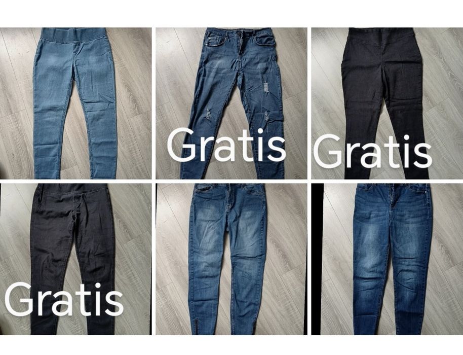 Spodnie XL jeansowe damskie 3+3 GRATIS