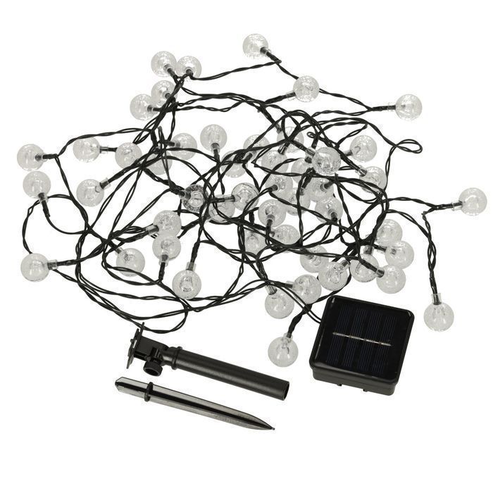 Lampki Solarne do Ogrodu Girlanda na Balkon Kulki 7m 50 LED